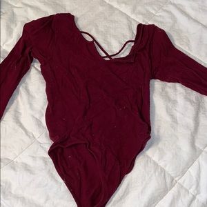 Maroon bodysuit